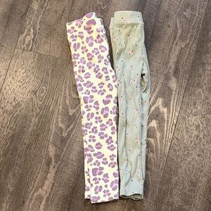 Zara Leopard and Floral Print Leggings bundle